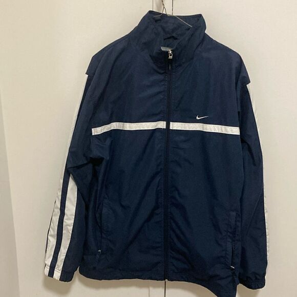 Nike Mens Lined Jacket with Full Center Zipper. Navy/White. Size Medium. - Picture 1 of 10